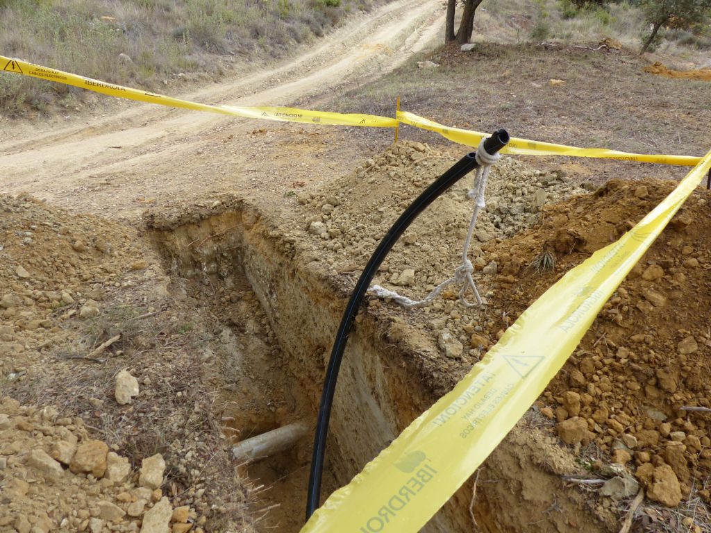 Our new water pipe ready to be connected to the main pipe